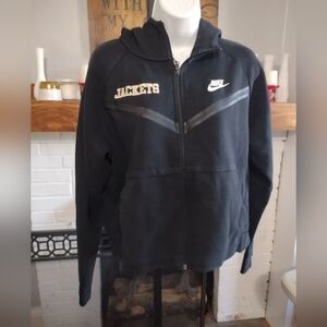 Nike Tech Black Full Zip Up Hoodie With Yellow Jackets Embroidered